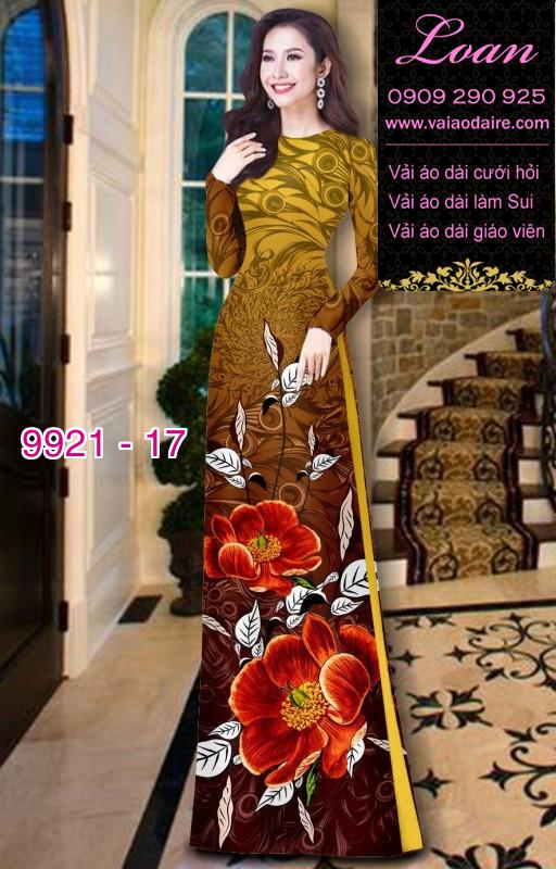 Vải áo dài hoa 3D