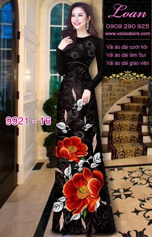 Vải áo dài hoa 3D