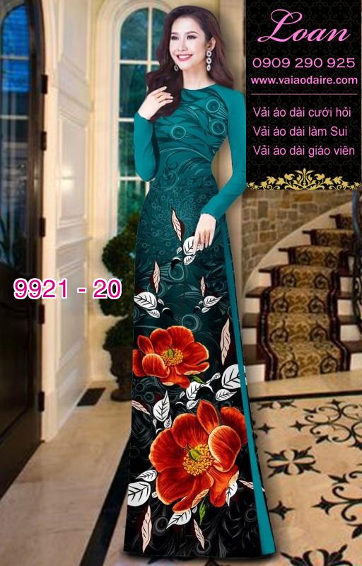 Vải áo dài hoa 3D
