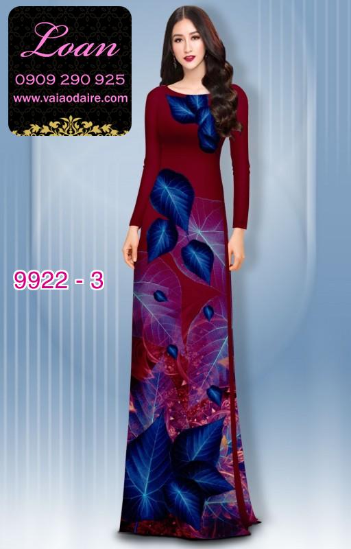 Vải áo dài hoa 3D