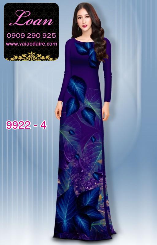 Vải áo dài hoa 3D