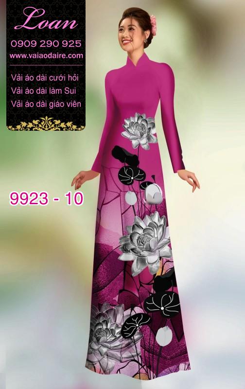 Vải áo dài hoa 3D