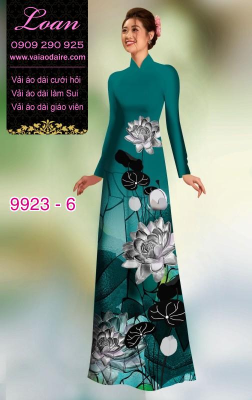 Vải áo dài hoa 3D