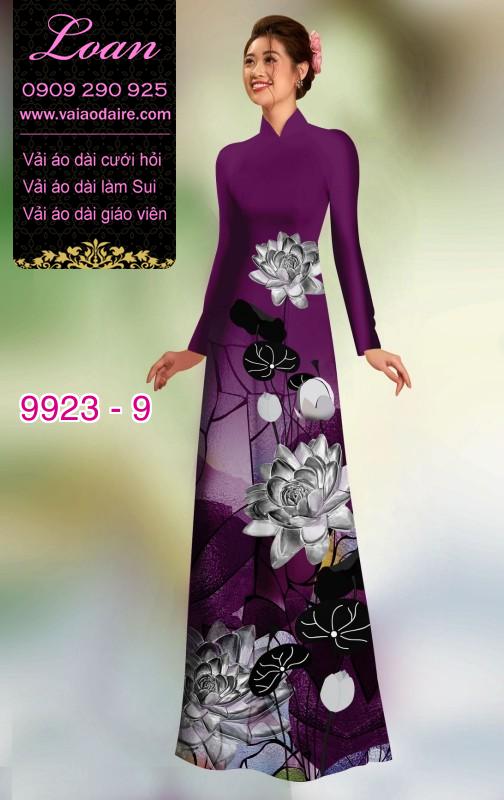 Vải áo dài hoa 3D