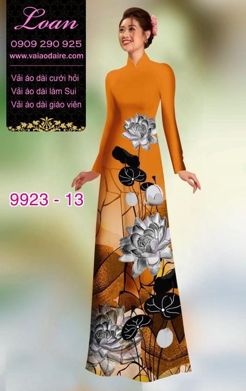 Vải áo dài hoa 3D
