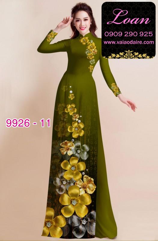Vải áo dài hoa 3D Vải áo dài hoa 3D