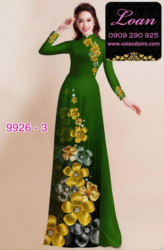 Vải áo dài hoa 3D Vải áo dài hoa 3D