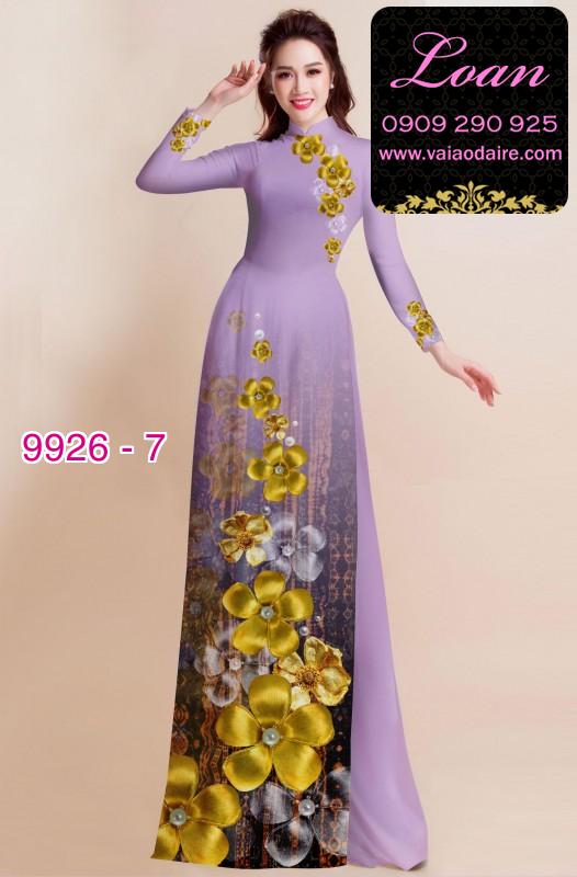 Vải áo dài hoa 3D Vải áo dài hoa 3D