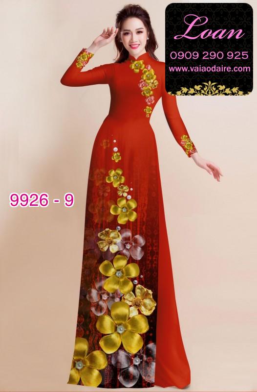 Vải áo dài hoa 3D Vải áo dài hoa 3D