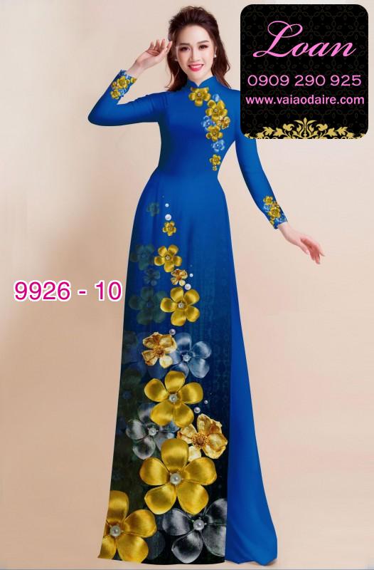 Vải áo dài hoa 3D Vải áo dài hoa 3D