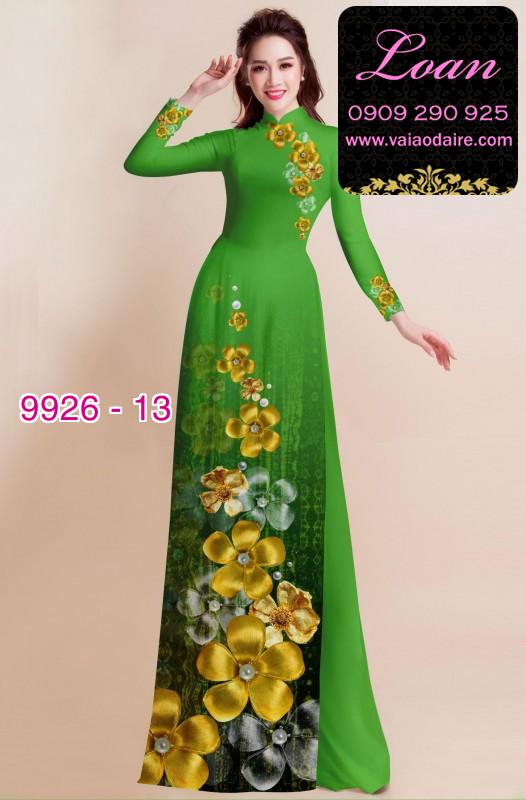 Vải áo dài hoa 3D Vải áo dài hoa 3D