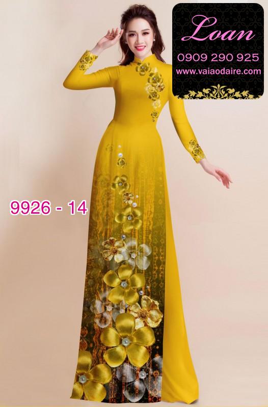 Vải áo dài hoa 3D Vải áo dài hoa 3D