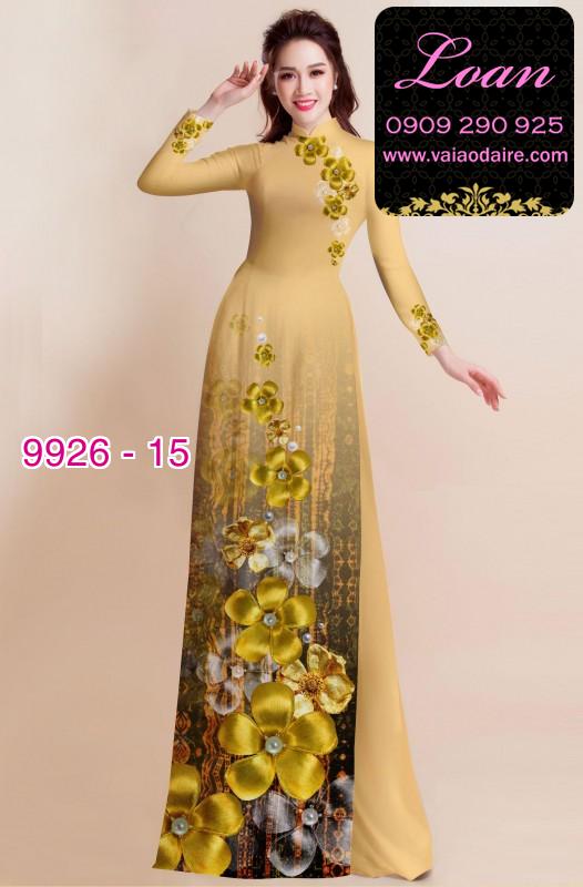 Vải áo dài hoa 3D Vải áo dài hoa 3D