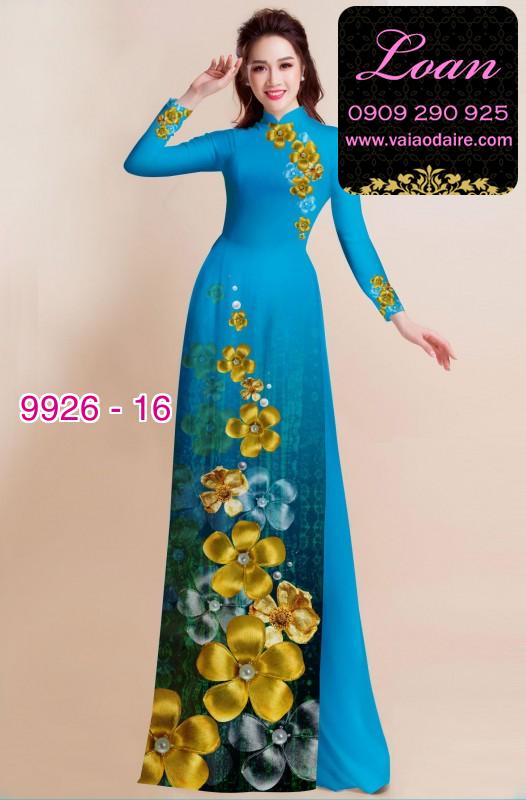 Vải áo dài hoa 3D Vải áo dài hoa 3D