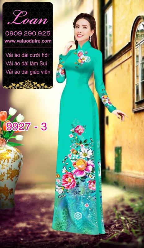 Vải áo dài hoa 3D