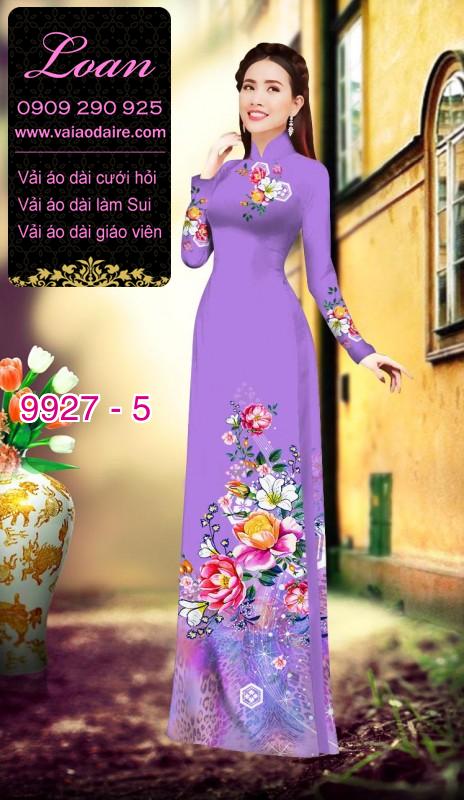 Vải áo dài hoa 3D