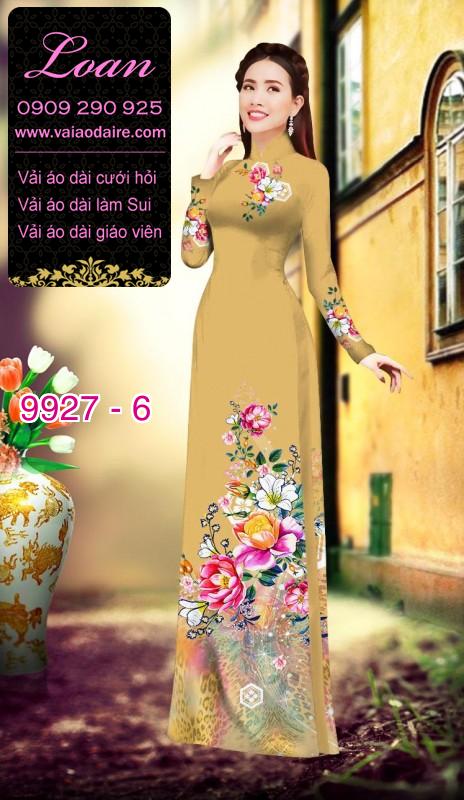 Vải áo dài hoa 3D