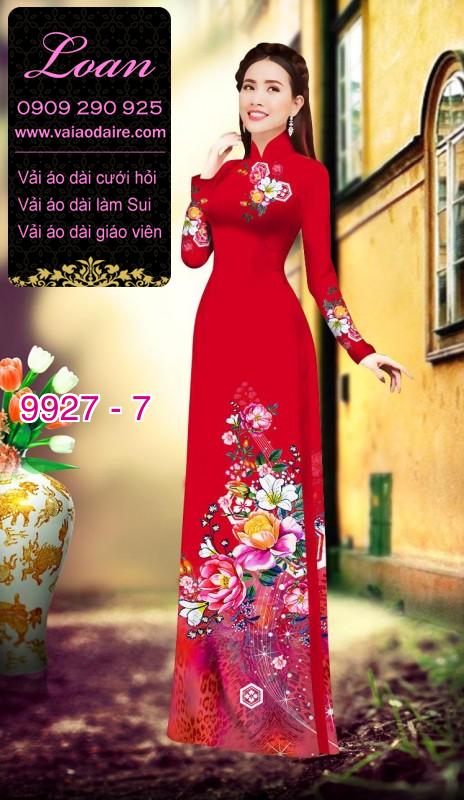 Vải áo dài hoa 3D
