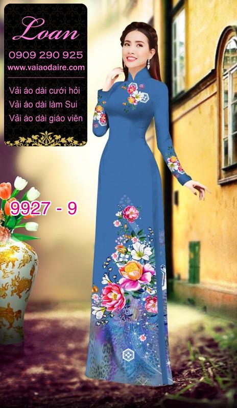 Vải áo dài hoa 3D