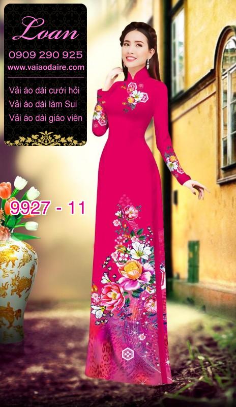 Vải áo dài hoa 3D