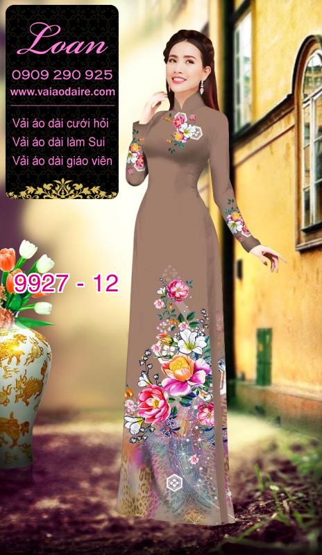 Vải áo dài hoa 3D