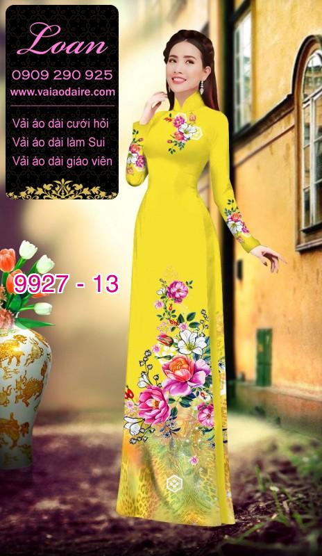Vải áo dài hoa 3D