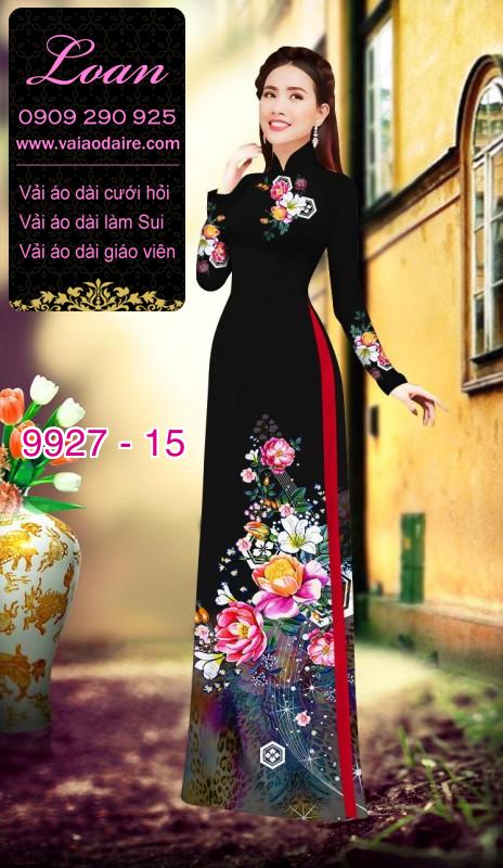 Vải áo dài hoa 3D