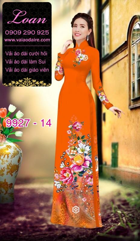 Vải áo dài hoa 3D
