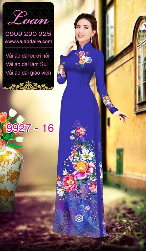Vải áo dài hoa 3D