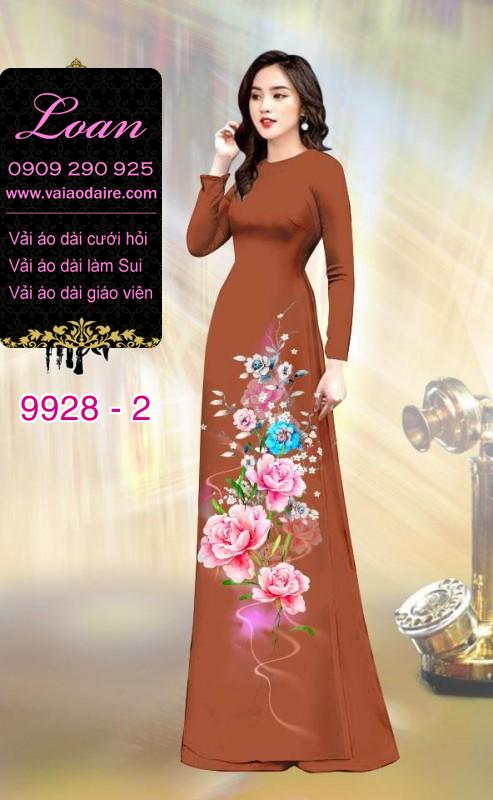 Vải áo dài hoa 3D