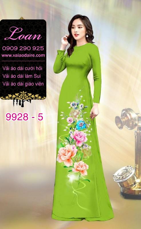 Vải áo dài hoa 3D