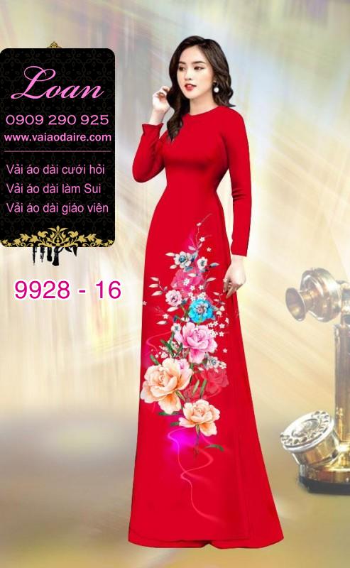 Vải áo dài hoa 3D