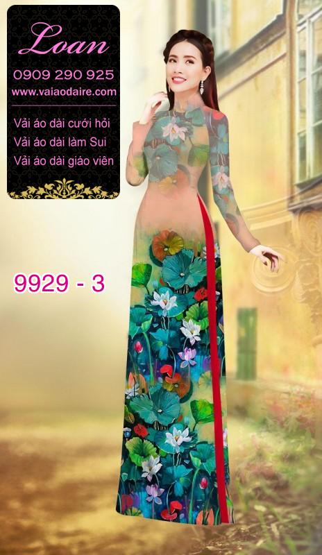 Vải áo dài hoa 3D