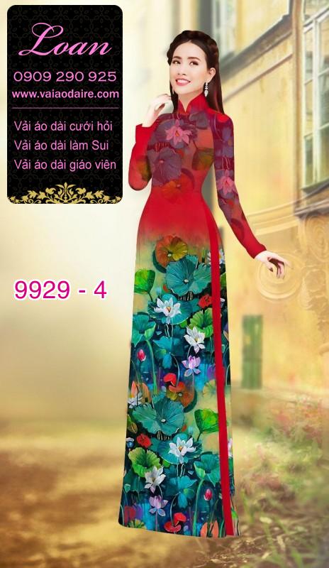 Vải áo dài hoa 3D
