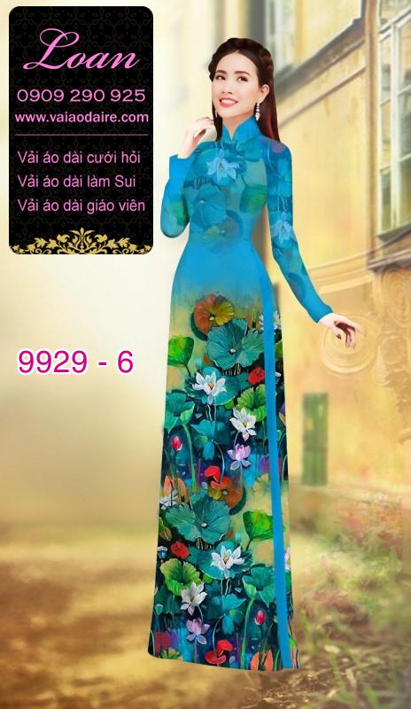 Vải áo dài hoa 3D
