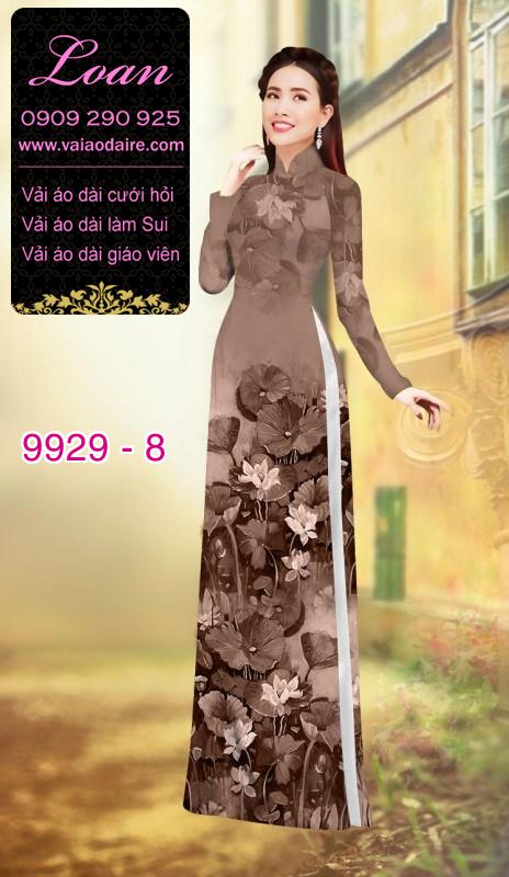 Vải áo dài hoa 3D