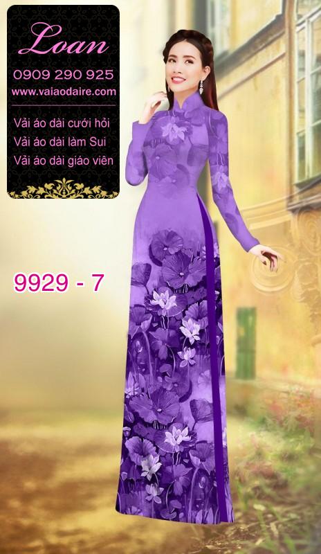 Vải áo dài hoa 3D