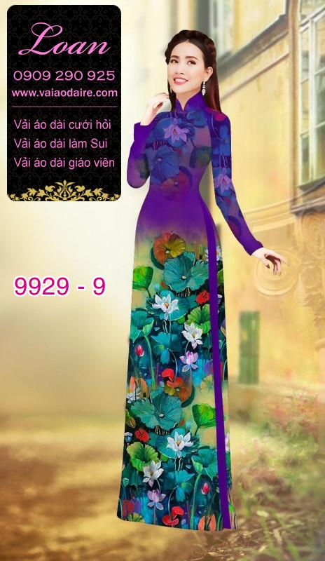 Vải áo dài hoa 3D