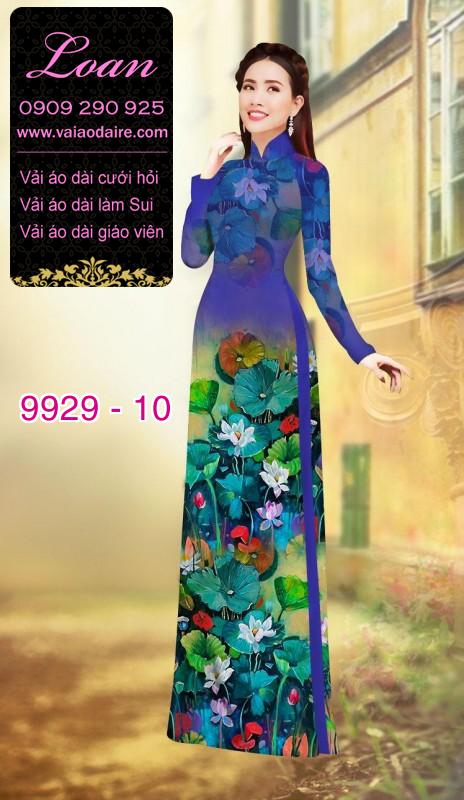 Vải áo dài hoa 3D