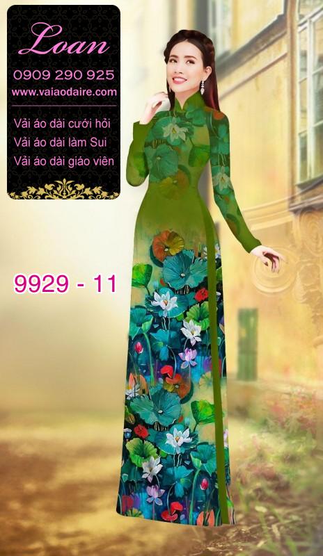 Vải áo dài hoa 3D