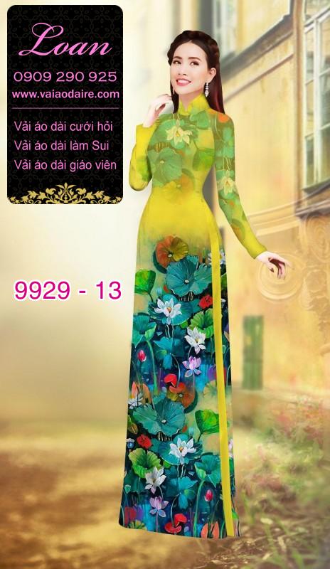 Vải áo dài hoa 3D