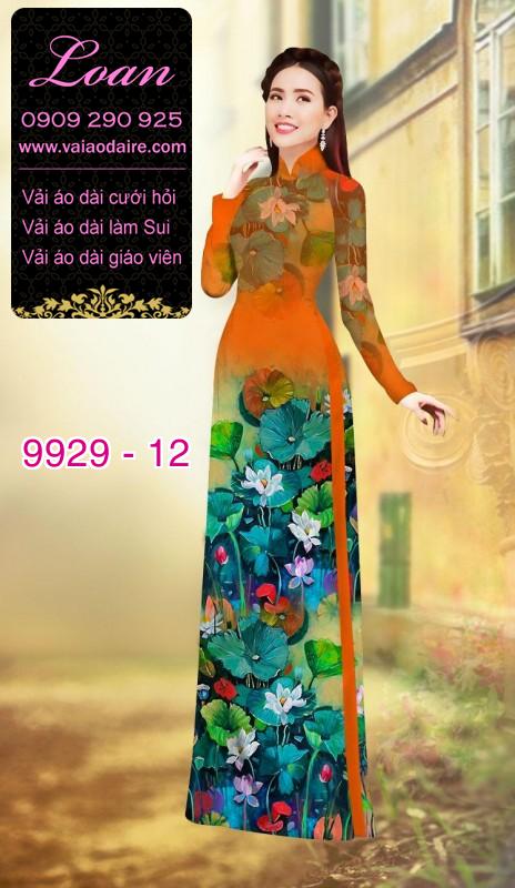 Vải áo dài hoa 3D