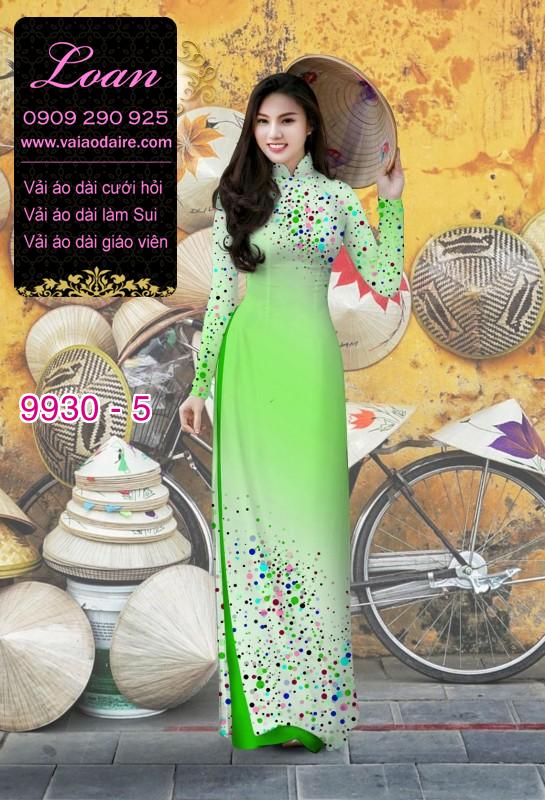 Vải áo dài hoa 3D