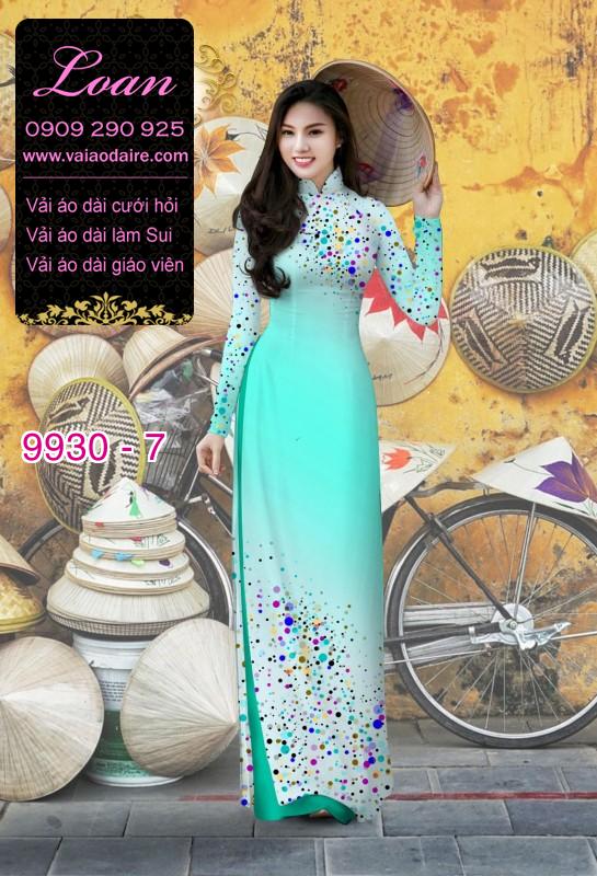 Vải áo dài hoa 3D
