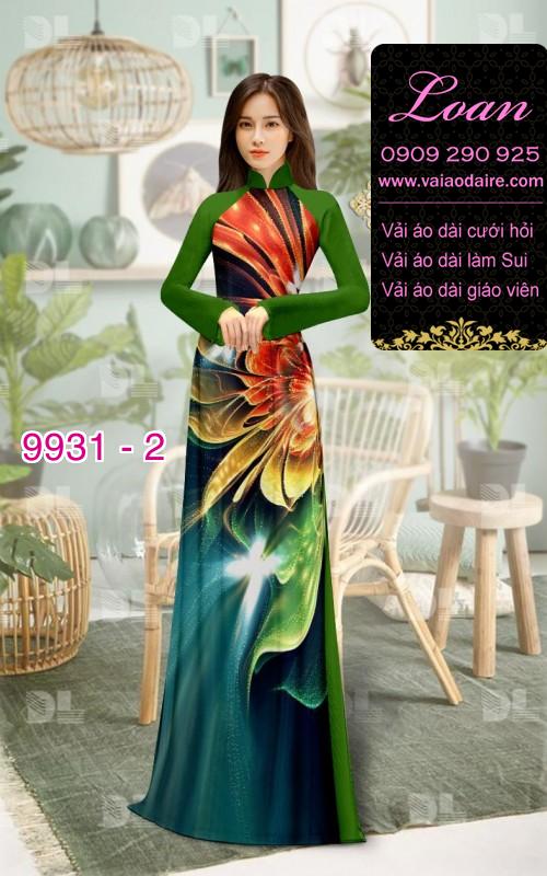 Vải áo dài hoa 3D