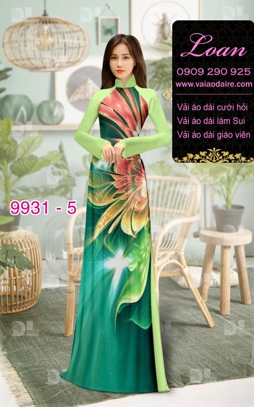 Vải áo dài hoa 3D