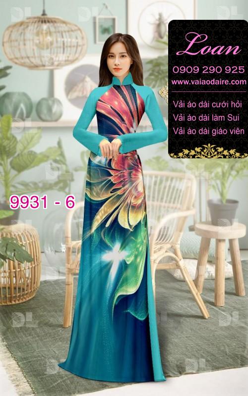 Vải áo dài hoa 3D