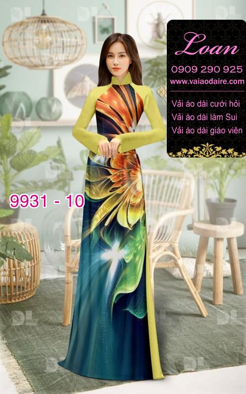 Vải áo dài hoa 3D