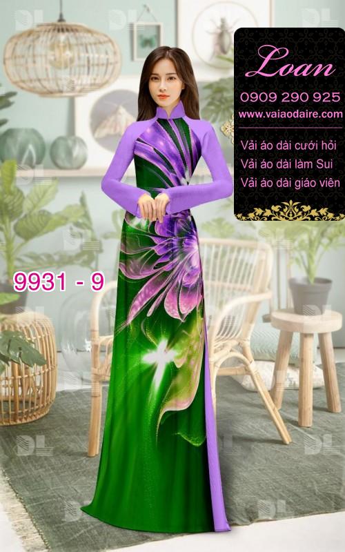 Vải áo dài hoa 3D