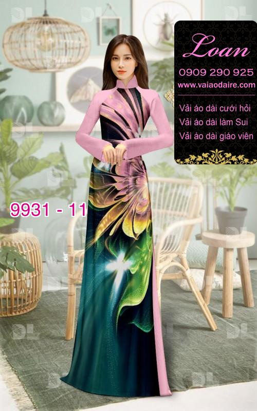 Vải áo dài hoa 3D